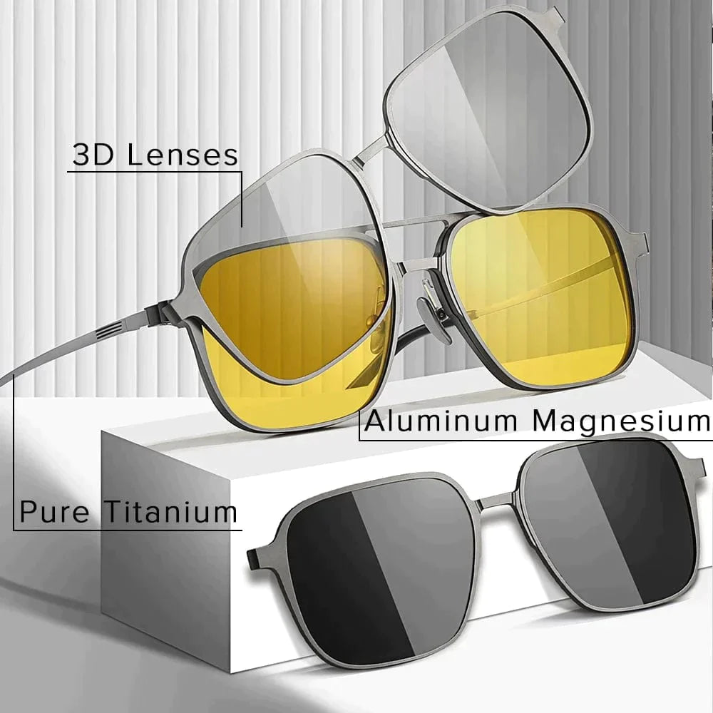 5-IN-1 Magnetic Polarized Sunglasses